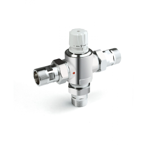 Inta Intamix Pro Thermostatic Group Mixing Valve with Check Valves - 1/2" Screwed Male Iron - 60001CP