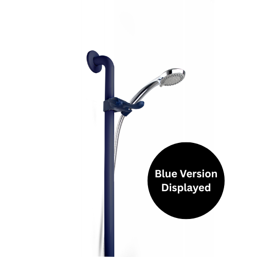 Inta Less Abled Shower Kit 900mm Grab Rail with 2m Hose and Handset - White - LA1003WH