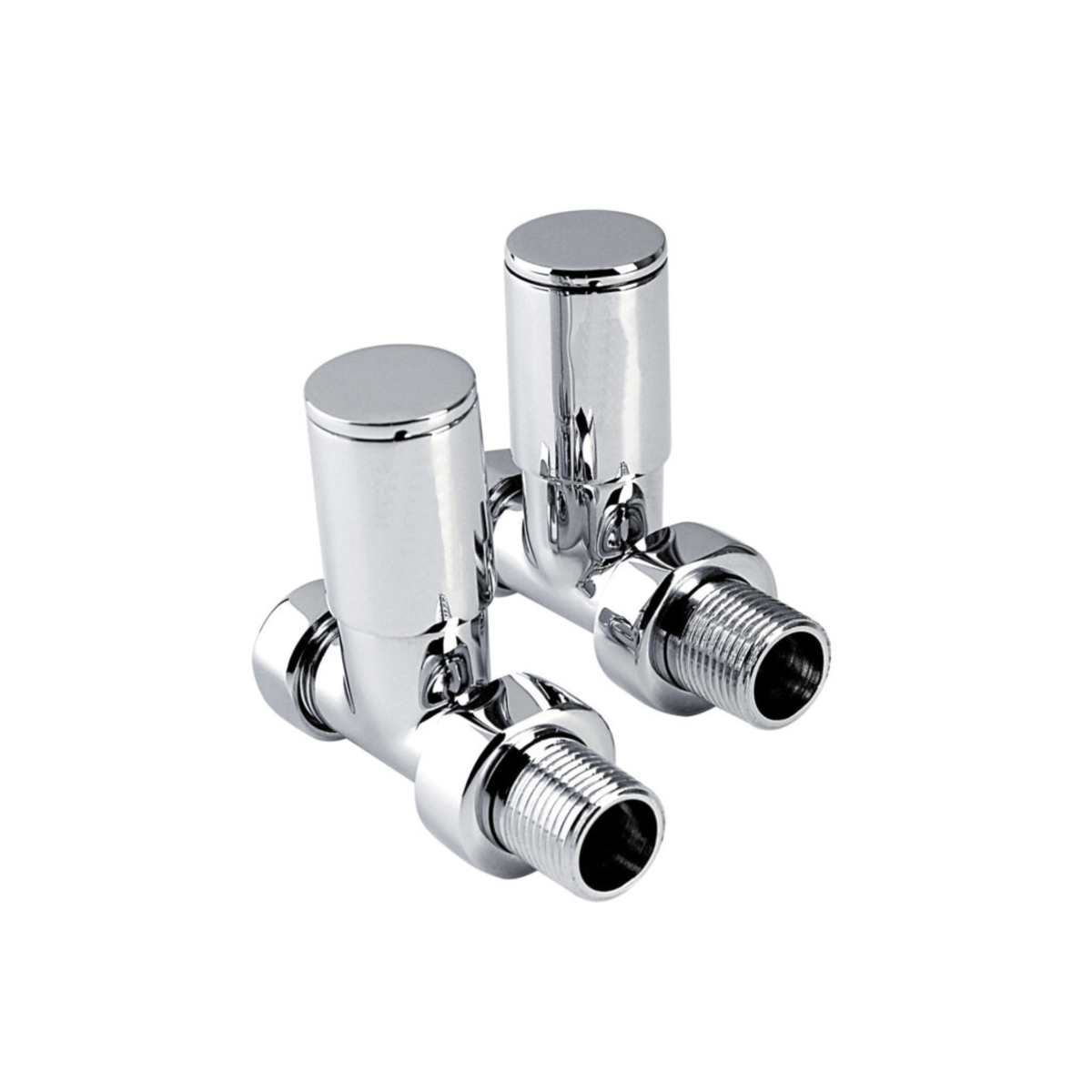 Inta Modern Radiator Valves - Straight - 1/2" x 15mm - Chrome - 1024CP