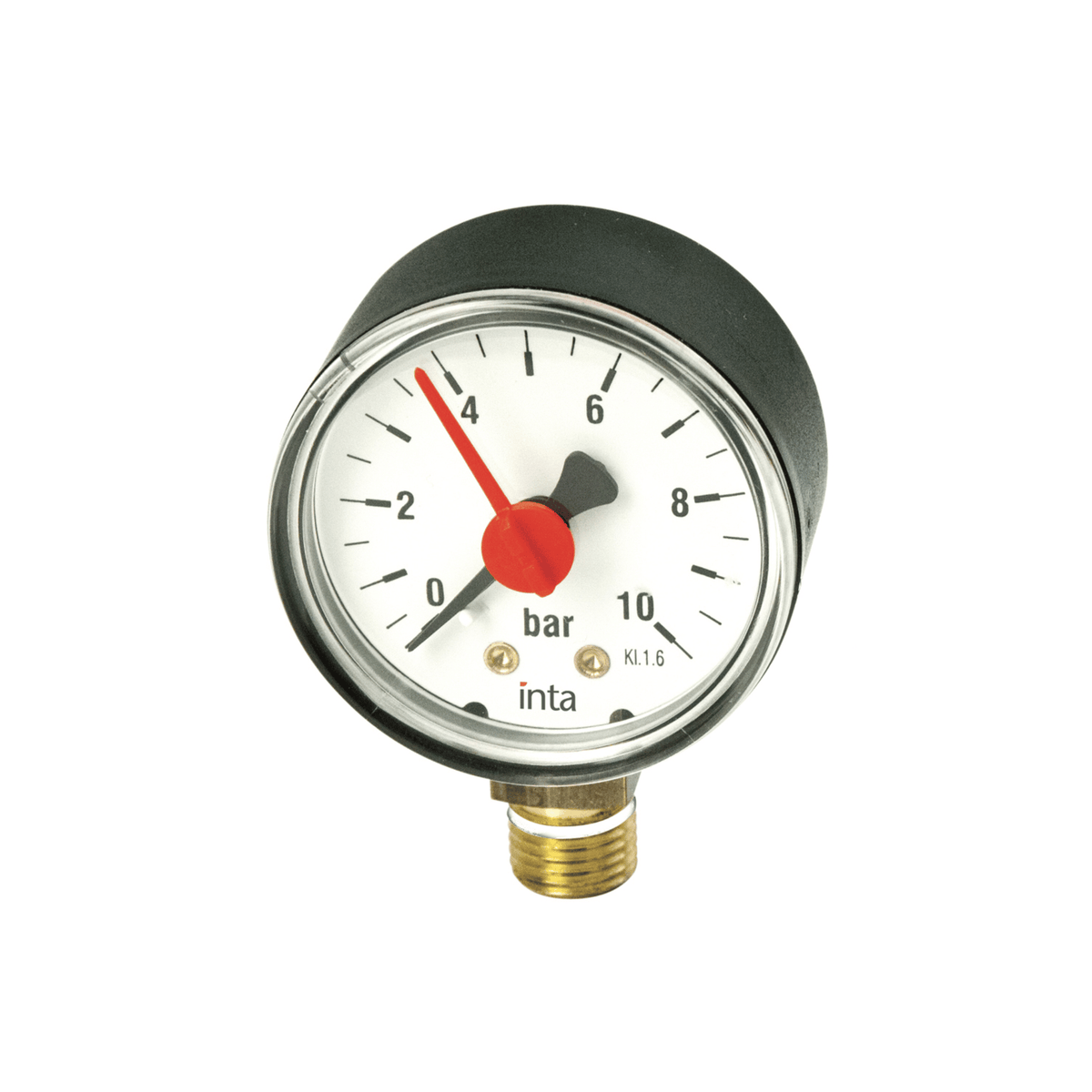 Inta Pressure Gauge with PTFE Sealing Ring - 50mm Dial - Bottom Connection - 6 Bar - 1/4" - GP1536006