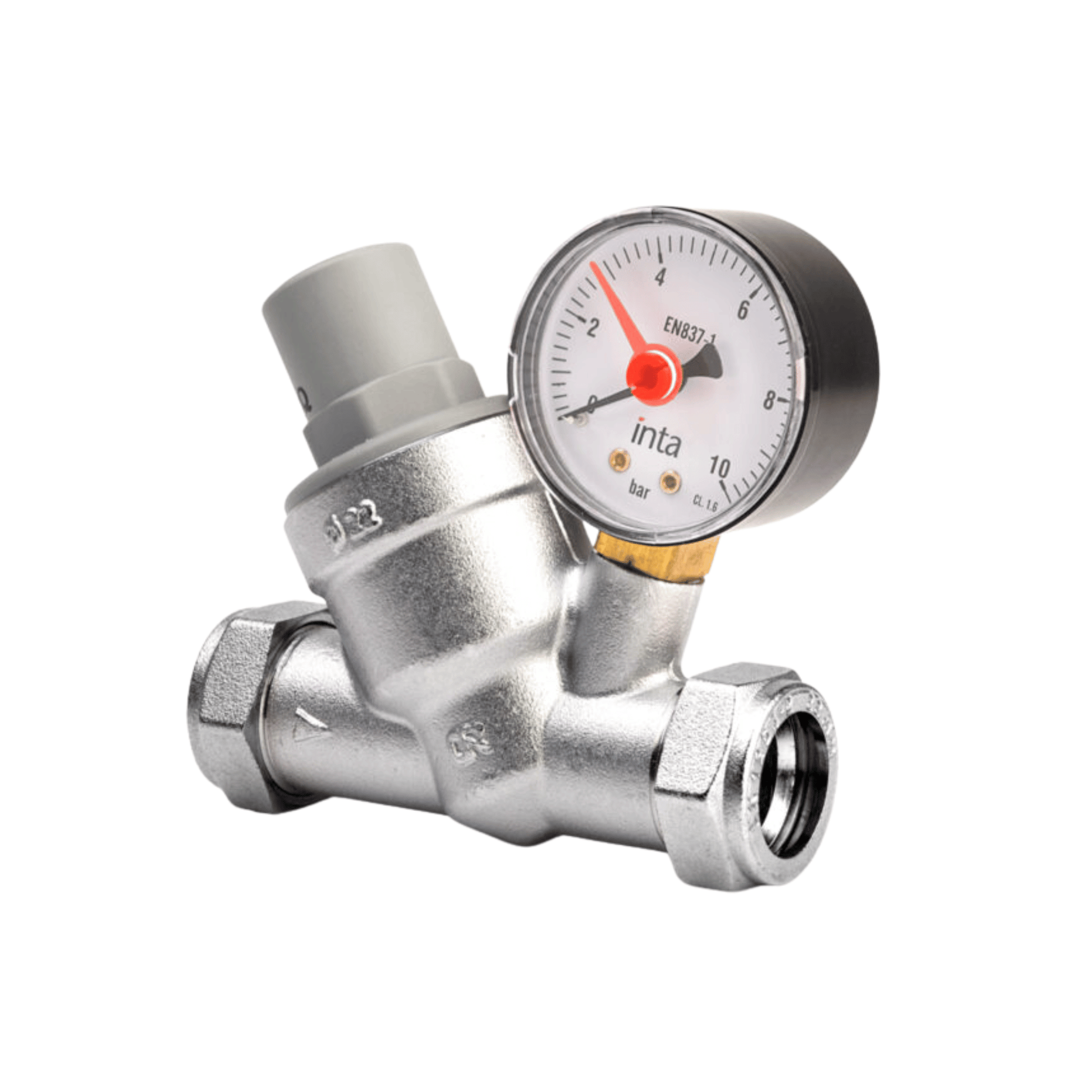 Inta Pressure Reducing Valve with Gauge - 1/2" - PRV223305000G.1