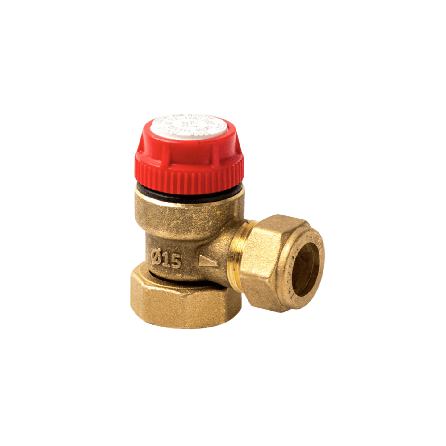 Inta Safety Relief Valve without Gauge - 6 Bar - 3/4" Swivel Nut x 15mm - WRAS Approved - SRV0353SW060
