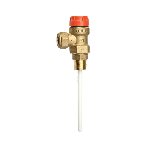 Inta Temperature and Pressure Relief Valve with Long Temperature Probe - 4 Bar - 3/4" Male x 22mm - TPLP3422004