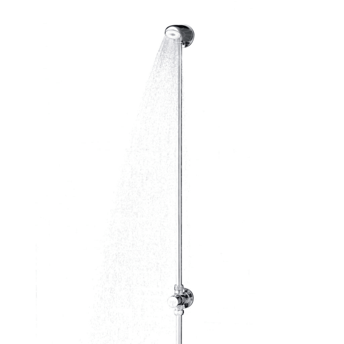 Inta Timed Flow Shower Exposed with Vandal-Resistant Shower Head & 1m Riser Pipe - VR0001CP