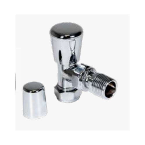 Inta Trade-Tec Manual Radiator Valve - Angled - 15mm - Chrome - MRV15CP