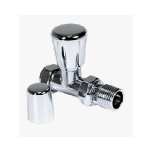 Inta Trade-Tec Manual Radiator Valve - Straight - 15mm - Chrome - MRV15STRCP