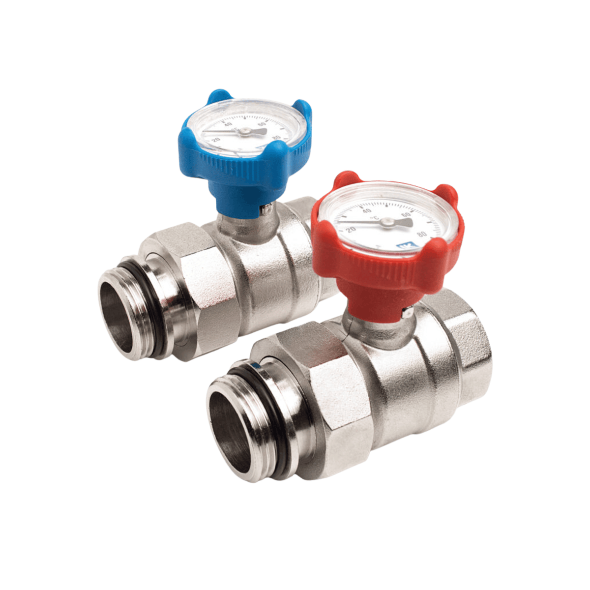 Inta i-Ball UFH Butterfly Isolation Valves with Temperature Gauge - Pair - 1"- UFHBVGPR.1