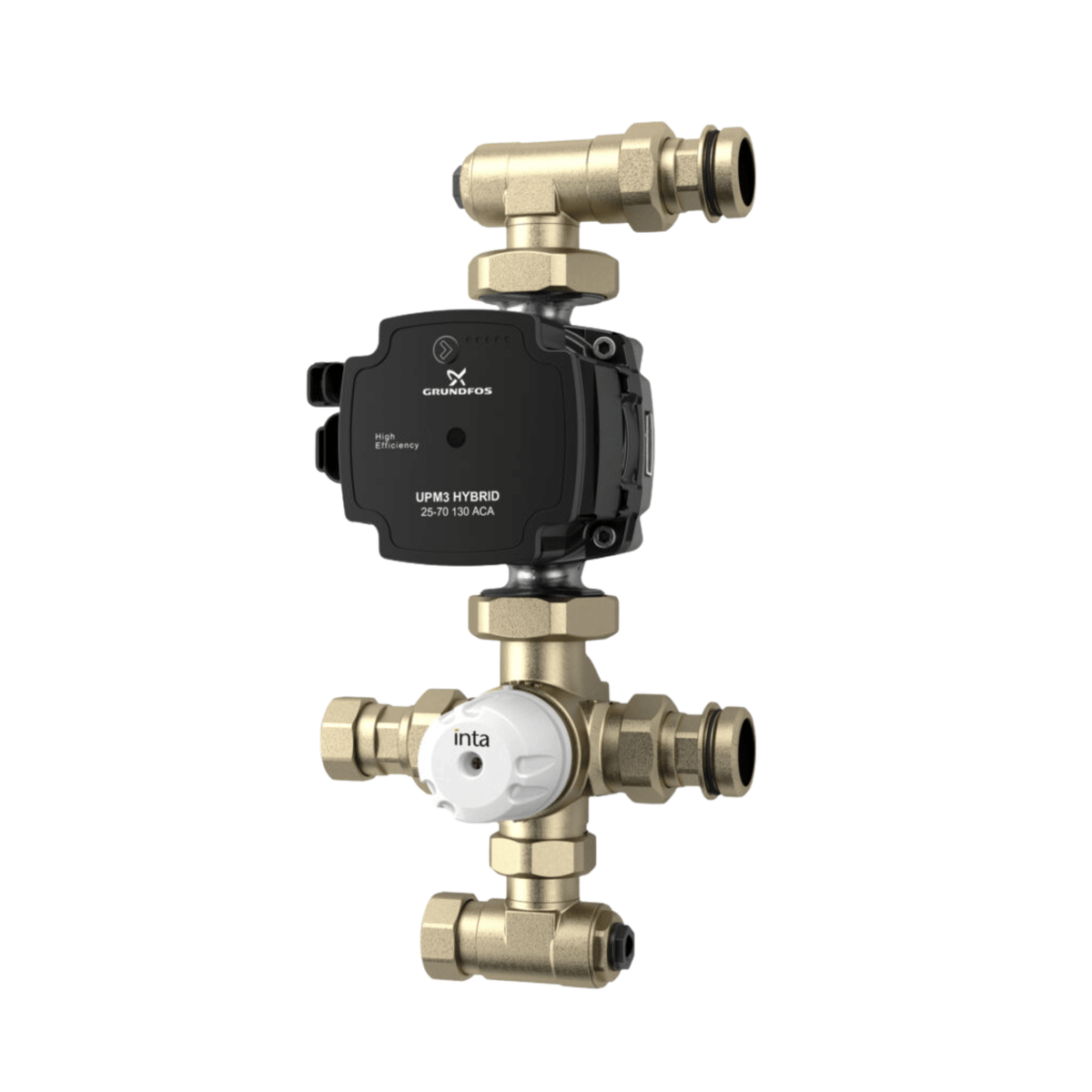 Inta Underfloor Heating Pump Mixer Set - Brass - UFHPSET