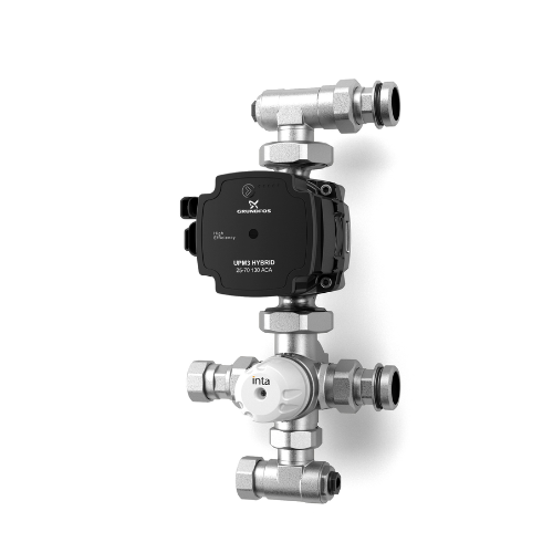 Inta Underfloor Heating Pump Mixer Set - Nickel Plated - UFHPSETNK