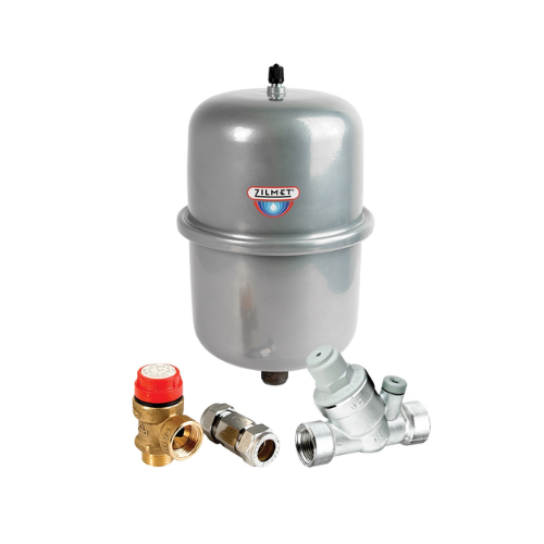 Inta Unvented Water Heater Accessory Pack - 2 Litre Potable Vessel, Single Check Valve, and Safety Relief Valve - INAQ5