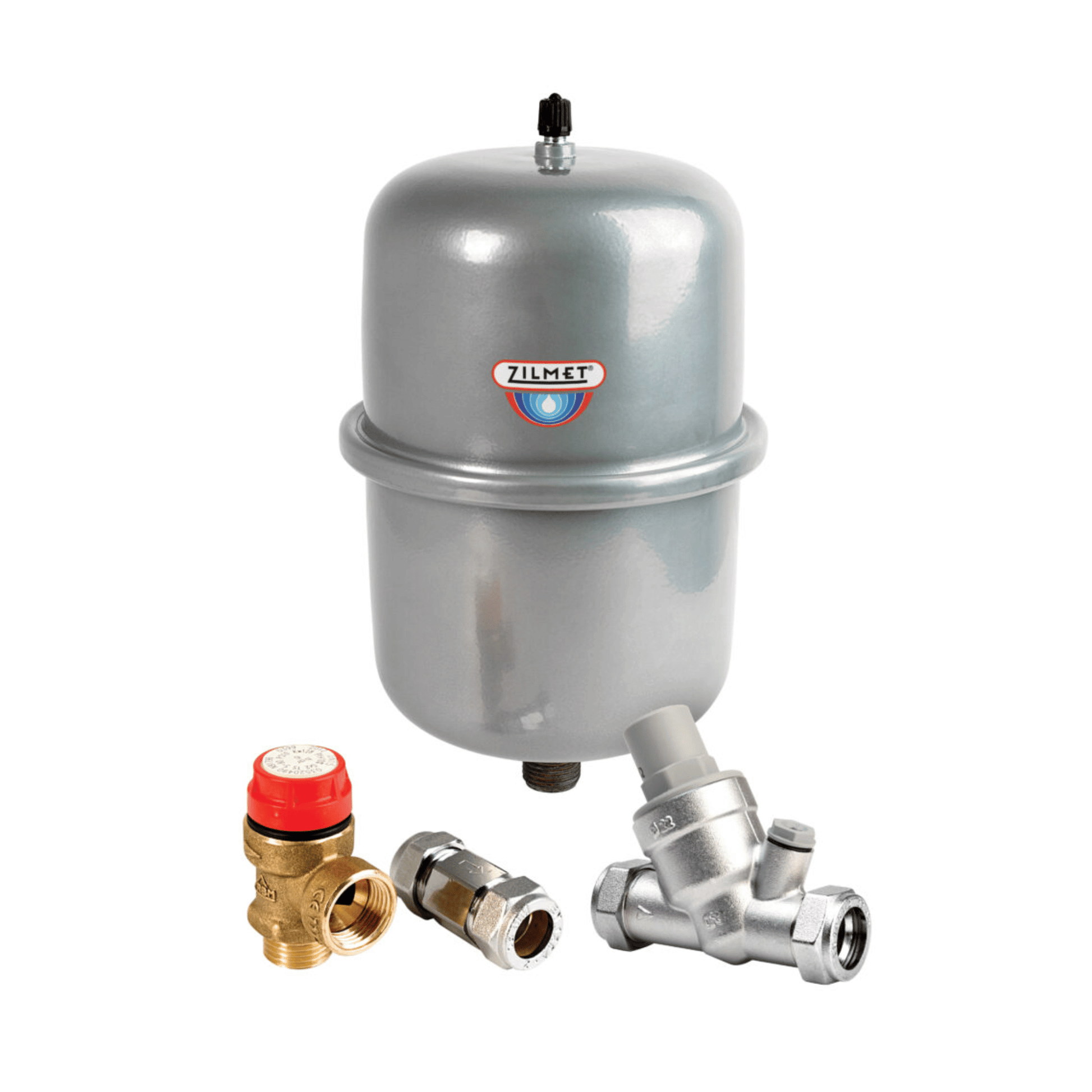 Inta Unvented Water Heater Accessory Pack - 2 Litre Potable Vessel, Single Check Valve, Pressure Reducing Valve & Swivel Safety Relief Valve - INAQ7