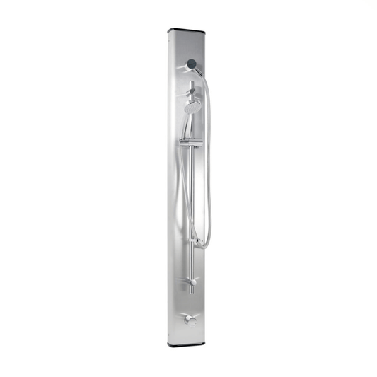 Inta Wall-Mounted Thermostatic Shower Panel with Riser Rail, Handset & Hose - Stainless Steel - Chrome Finish - SP9301CP