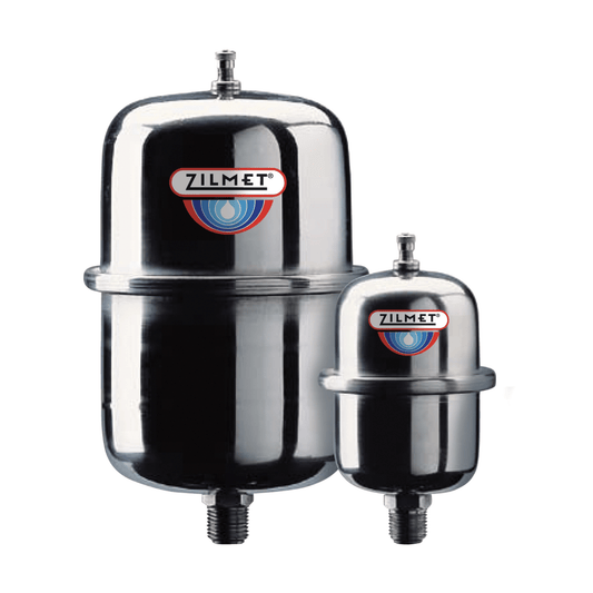 Zilmet Inox-Pro Expansion Vessel - Polished Stainless Steel - 8 Litre - 11B0000800