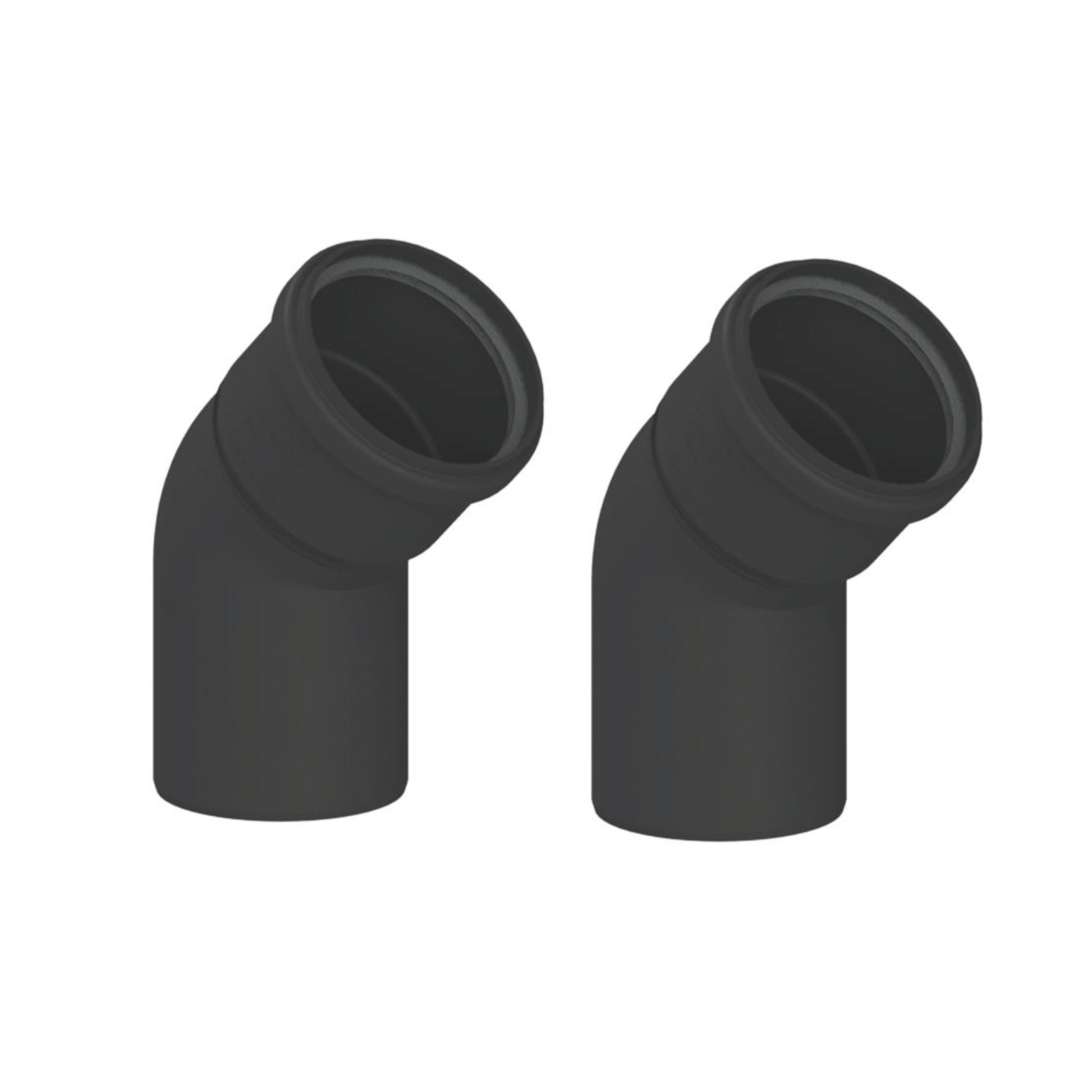 Navien 45 Degree Plume Bends - Pair - 60mm - Black - GXXX002055