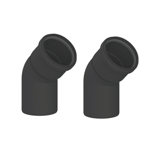 Navien 45 Degree Plume Bends - Pair - 60mm - Black - GXXX002055