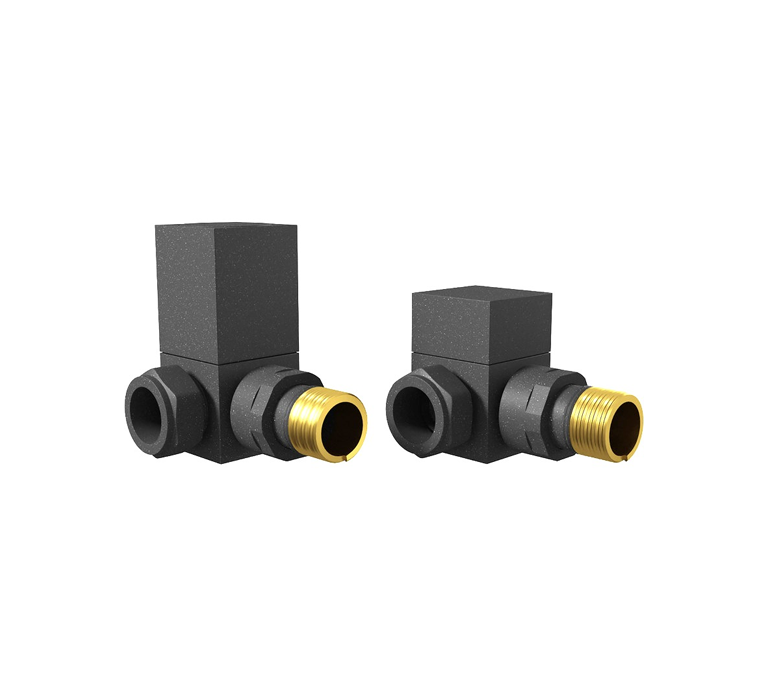 Vitow Modern Square Manual Valves (Pair) - Corner - Anthracite