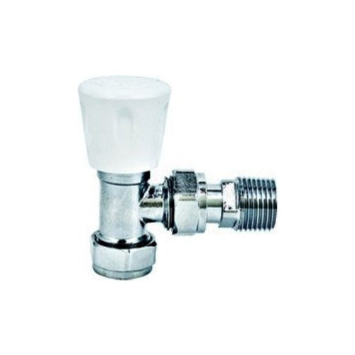 Vitow Lockshield with 3/4" Nut - Angled - 15mm x 1/2"