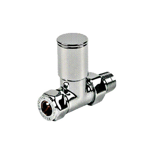 Vitow Manual Valve Straight 15mm x 1/2" - All Chrome (Pair)
