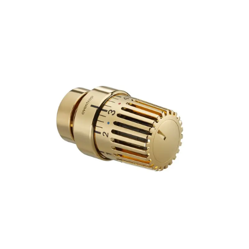 Oventrop Uni LH Thermostatic Radiator Valve Head - Gold Plated - 1011468