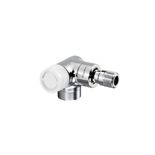 Oventrop Double Angle Pattern Left Series E Thermostatic Radiator Valve - Chrome Plated - DN15 - 1163452