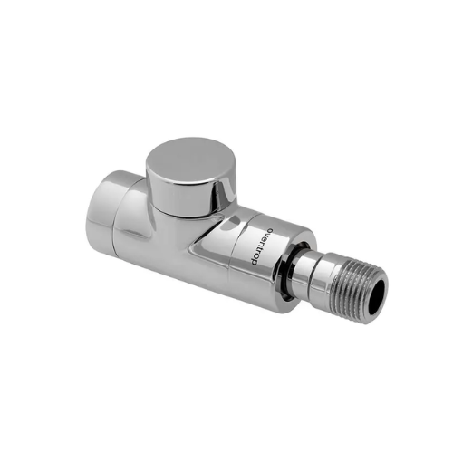 Oventrop Straight Pattern Combi E Lockshield Valve - Chrome Plated - DN15 - 1167062