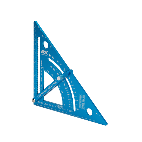 OX Pro Adjustable Aluminium Rafter Square - 180mm - OX-P507818