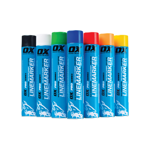 OX Pro Permanent Line Marker Spray - White - 750ml - OX-T022603
