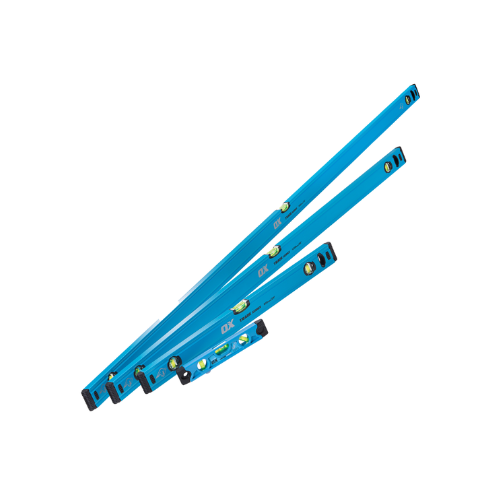 OX Trade 4 Piece Level Set - Includes 600mm, 1200mm, 1800mm & Torpedo Levels - OX-T500404