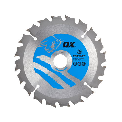 OX Wood Cutting Thin Kerf Circular Saw Blade 136/20mm, 20 Teeth ATB - OX-TCTW-TF-1362020