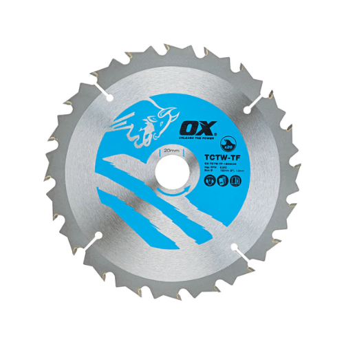 OX Wood Cutting Thin Kerf Circular Saw Blade 150/20mm, 20 Teeth ATB - OX-TCTW-TF-1502020