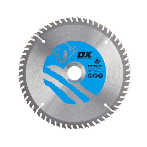 OX Wood Cutting Thin Kerf Circular Saw Blade 160/20mm, 60 Teeth ATB - OX-TCTW-TF-1602060