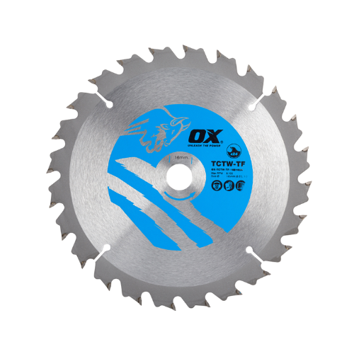 OX Wood Cutting Thin Kerf Circular Saw Blade 165/16mm, 24 Teeth ATB - OX-TCTW-TF-1651624