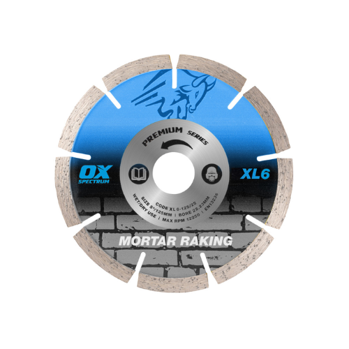 OX Spectrum Trade XL Mortar Raking Diamond Blade - 125/22.23mm - XL6-125/22