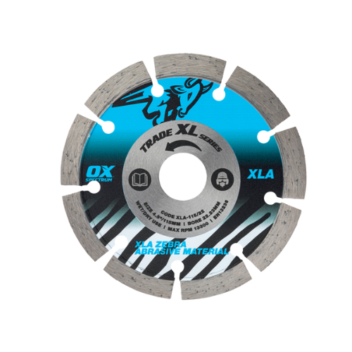 OX Trade XL Abrasive Diamond Blade - 115/22.23mm - XLA-115/22