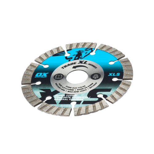 OX Trade XL Super - Turbo Segmented Diamond Blade - Concrete & GP - 115/22.23mm - XLS-115/22