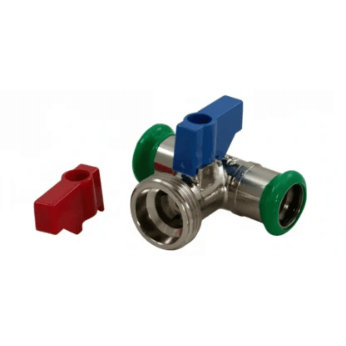 Pegasus PressFit Tee Washing Machine Valve - M-Profile - Water - 15mm x 3/4" - 435044