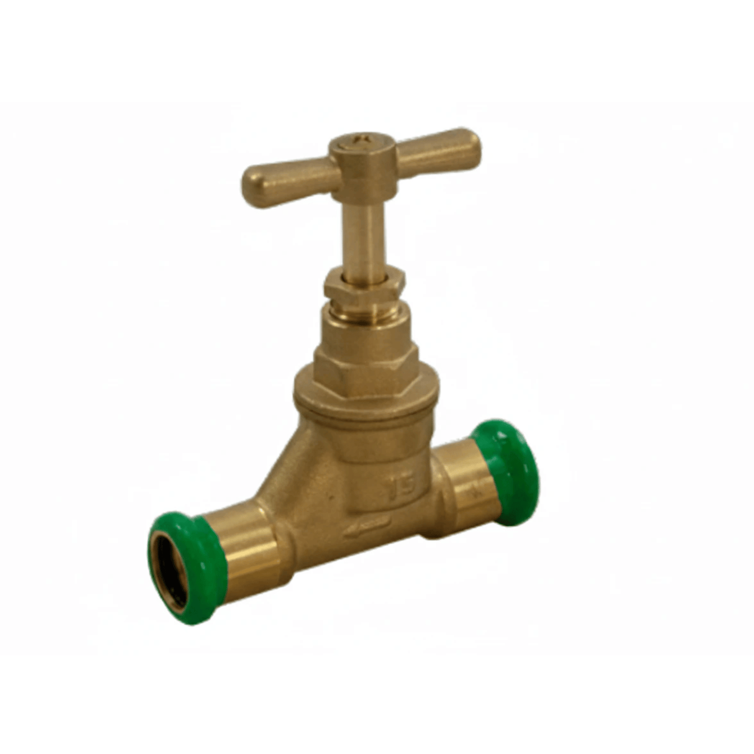 Pegasus PressFit DZR Stop Cock - M-Profile - Water - 22mm - 435074