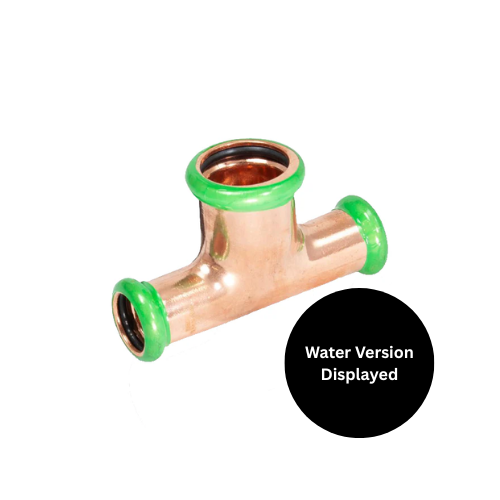Pegasus PressFit Both Ends Reducing Tee - M-Profile - Gas - 15mm x 15mm x 22mm (Pack of 10)