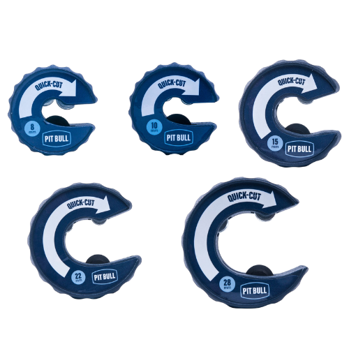 Pit Bull Quick-Cut Tube Cutter Pack - 8mm, 10mm, 15mm, 22mm & 28mm