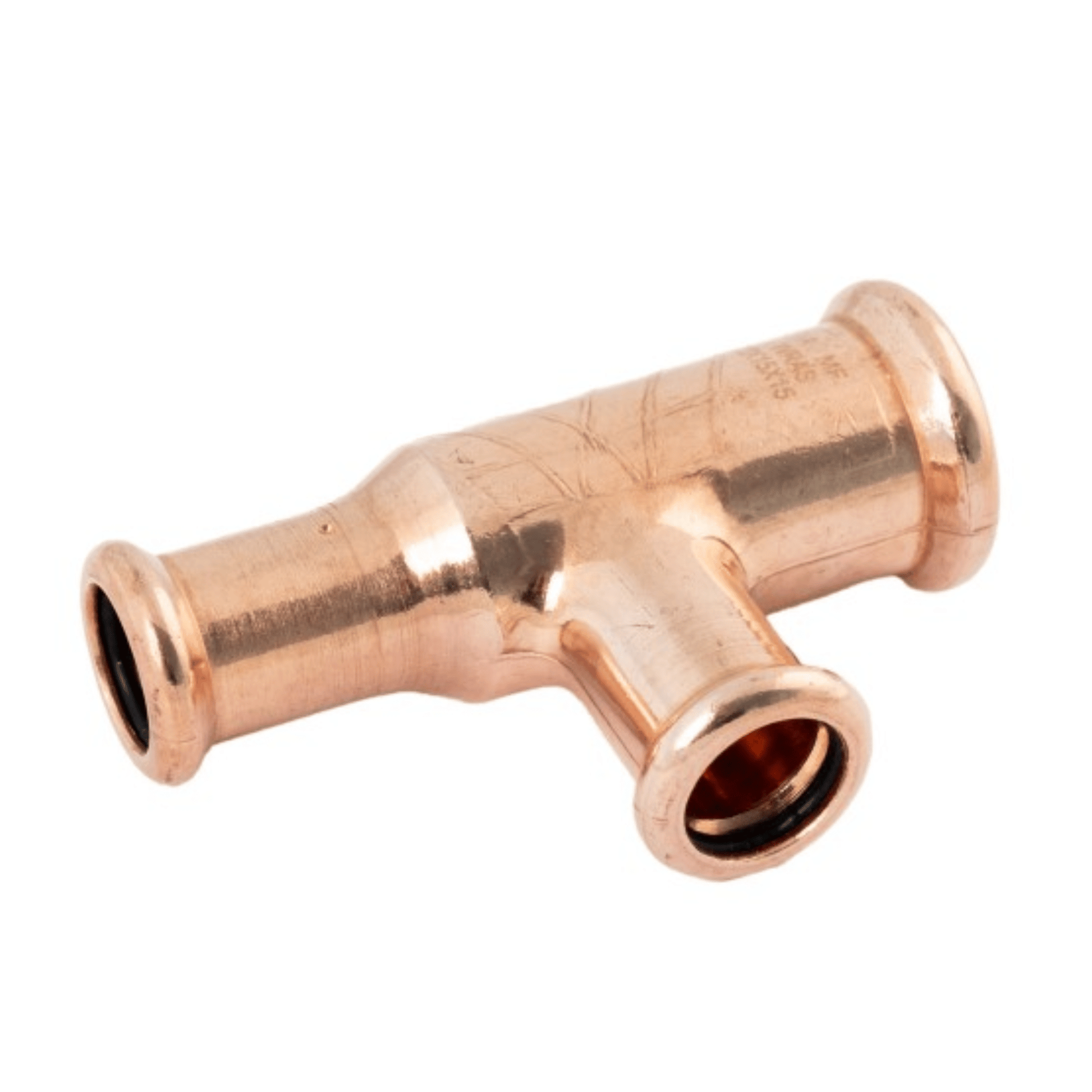 Copper Gas - M-Profile - Press Fit - Branch & End Reducing Tee - 42mm x 35mm x 35mm