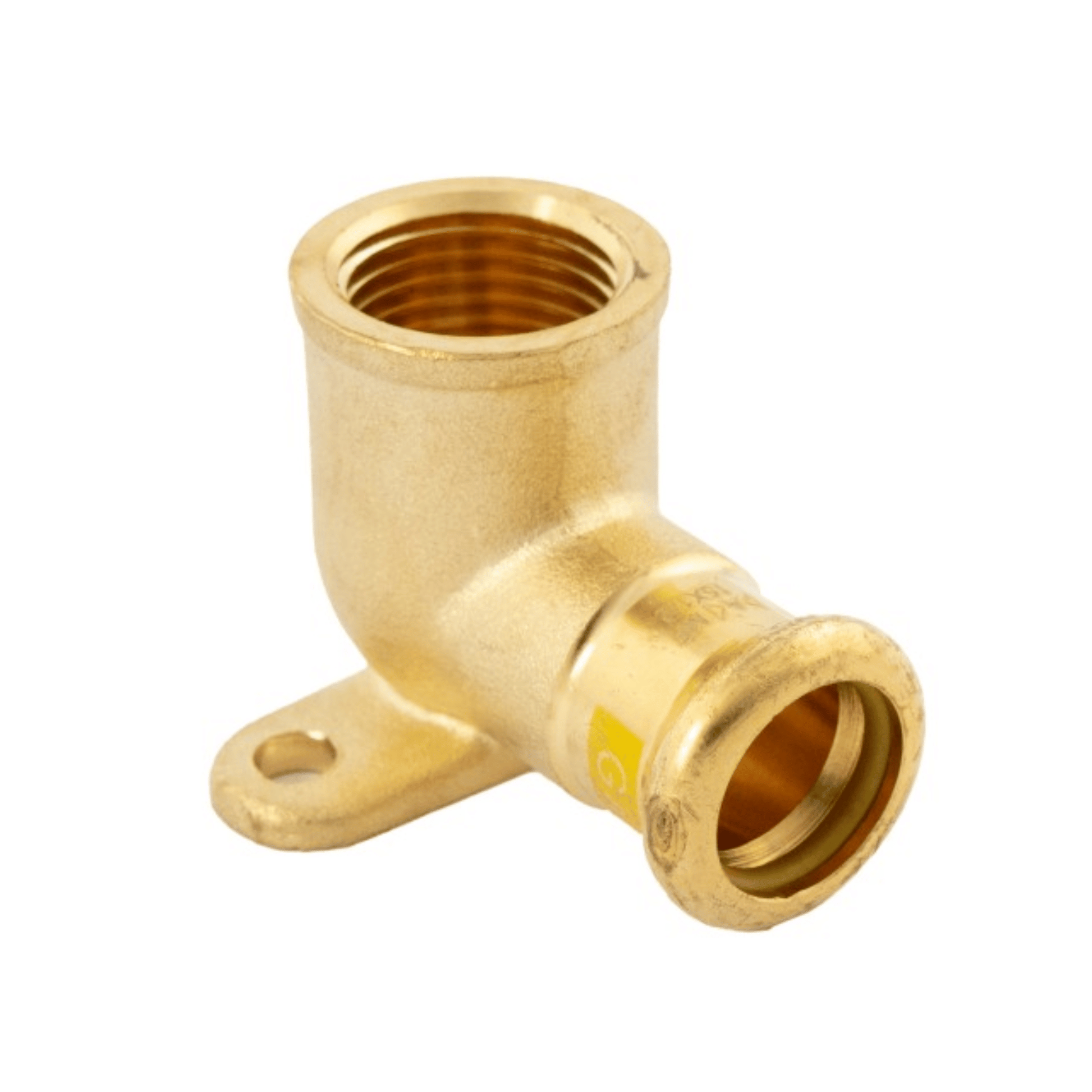 Copper Gas - M-Profile - Press Fit - Wallplate Elbow - 22mm x 3/4"