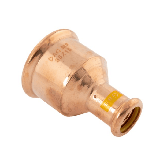 Copper Gas - M-Profile - Press Fit - Reducing Coupling - 54mm x 42mm