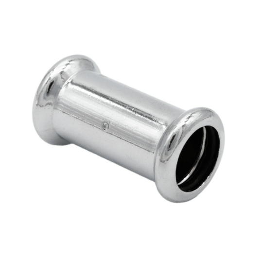 Chrome Copper Water - M-Profile - Press Fit - Straight Coupling - 22mm