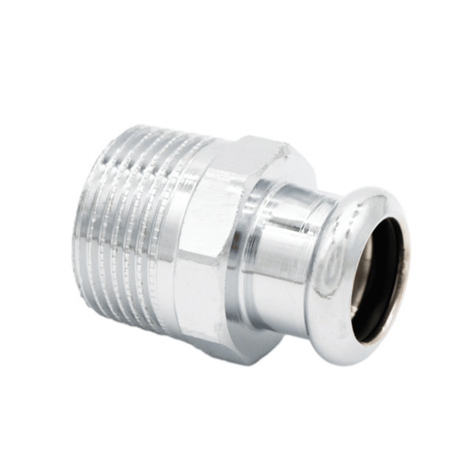 Chrome Copper Water - M-Profile - Press Fit - Male Iron Coupling - 15mm x 3/4"