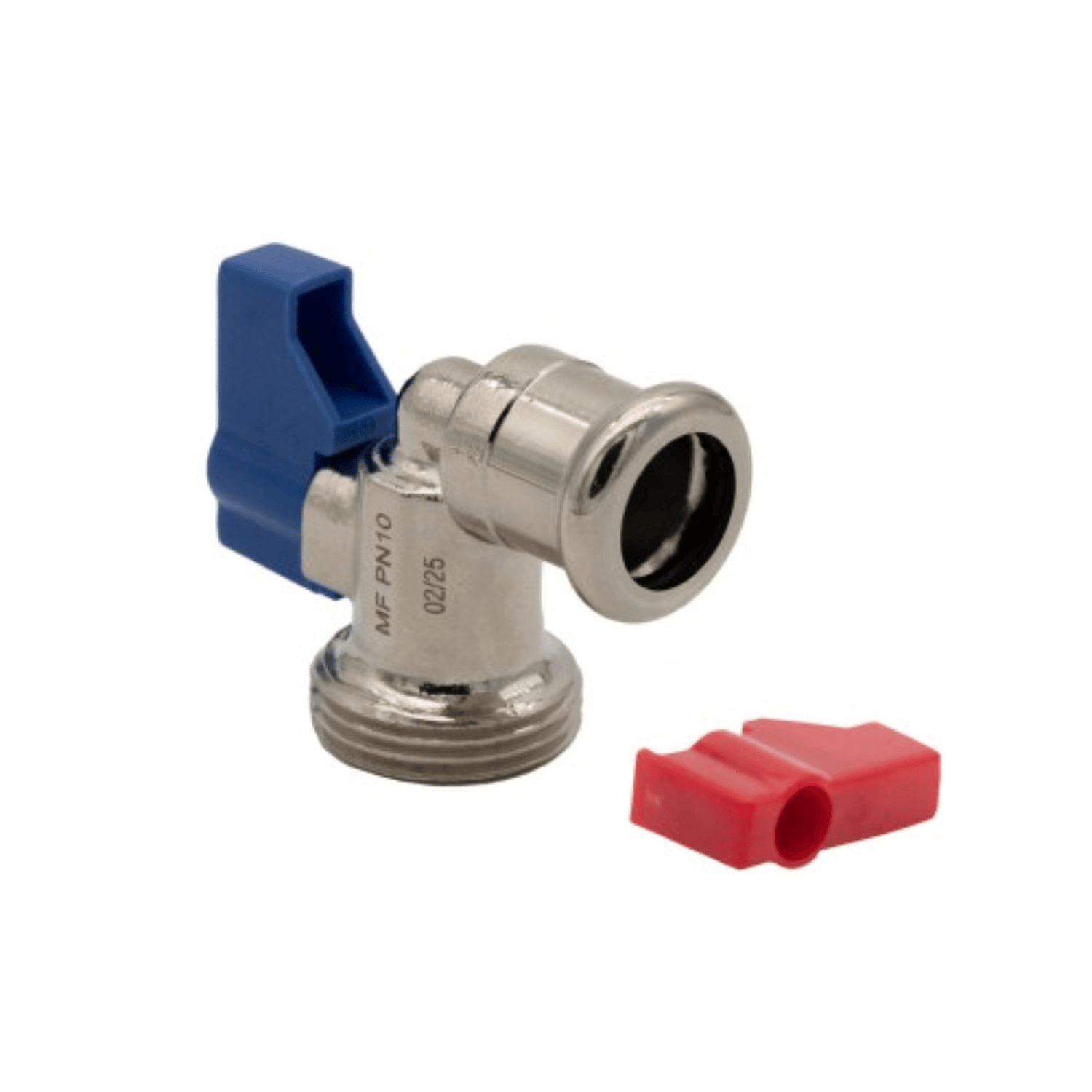 M-Profile - Press Fit - Water - Angled Washing Machine Valve - 15mm x 3/4"