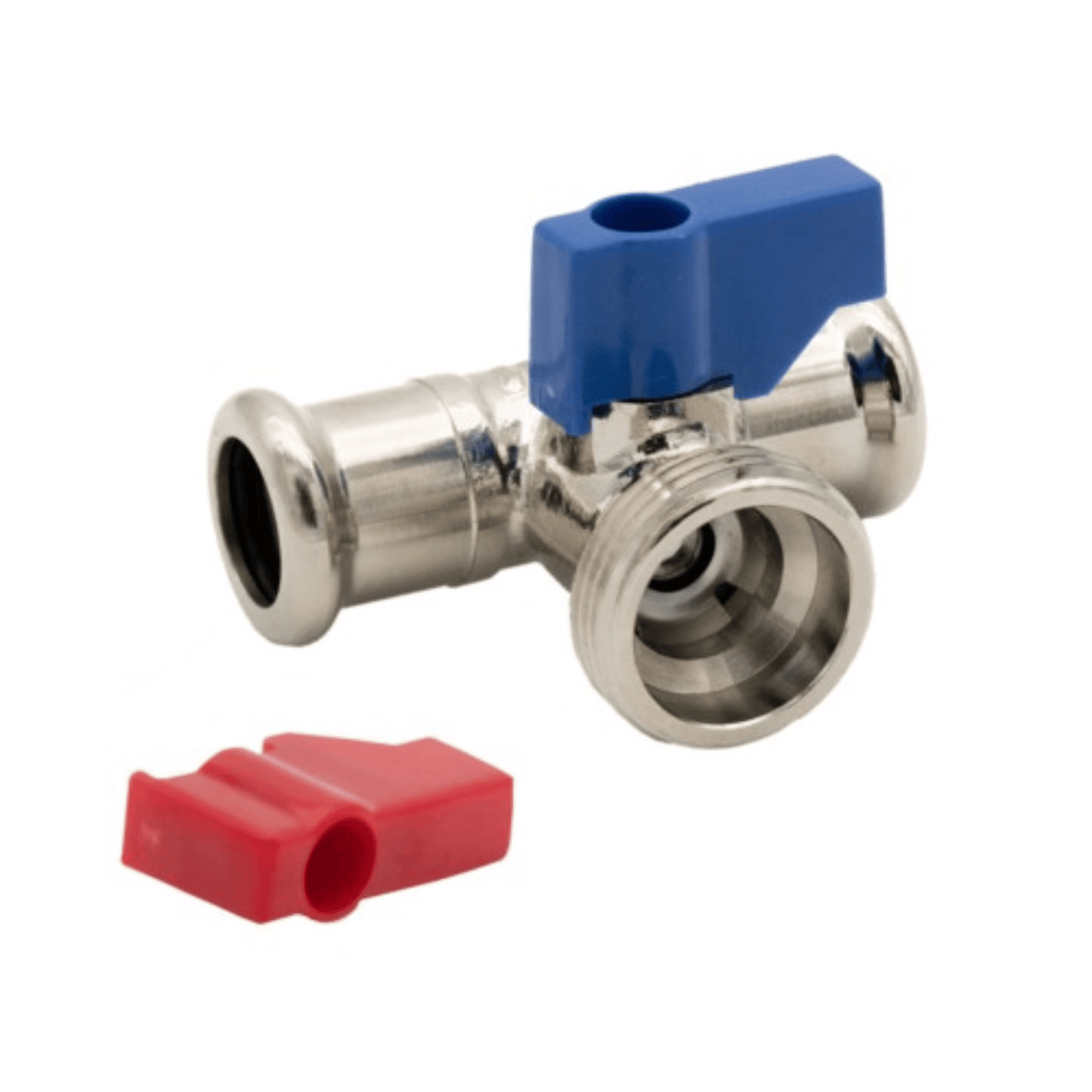 M-Profile - Press Fit - Water - Tee Washing Machine Valve - 15mm x 3/4"