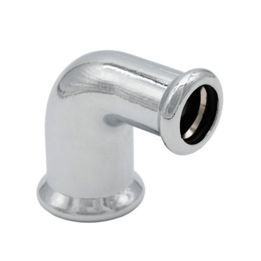 Chrome Copper Water - M-Profile - Press Fit - Reducing Elbow - 22mm x 15mm