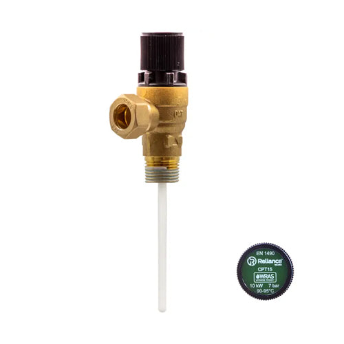 Reliance CPT15 Pressure & Temperature Relief Valve - 7 Bar - 1/2" MBSP x 15mm - PTEM540010
