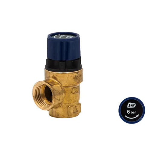 RWC 102 Series OT58 Potable Water Pressure Relief Expansion Valve - 6 Bar - 1/2" FBSP x 1/2" FBSP - PREL102002
