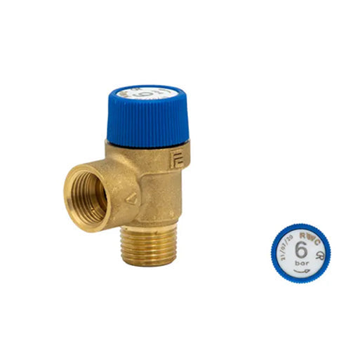 RWC 107 Series Pressure Relief Valve - 6 Bar - 1/2" MBSP x 1/2" FBSP - PREL107015